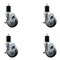 Service Caster 4'' SS Thermoplastic Rubber Swivel 1-3/4'' Expanding Stem Caster Set with Brake, 4PK SCC-SSEX20S414-TPRB-TLB-134-4 - alternate 1
